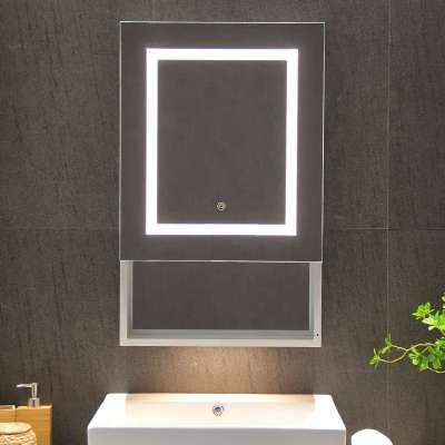 Modern Wall Mounted LED Lighted Bathroom Mirror Cabinet with Storage