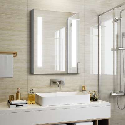 Bathroom Interior Wall Mounted Optional Functions LED Lighted Medicine Cabinet Mirror