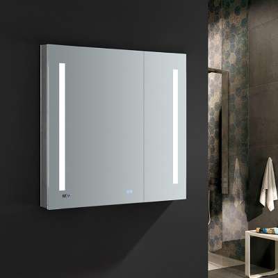 Modern LED Lighted Mirrored Cabinet For Hotel Bathroom